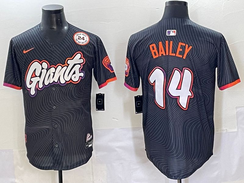 Men 2025 San Francisco Giants 14 Bailey Black Joint Name Nike MLB Jersey style 10